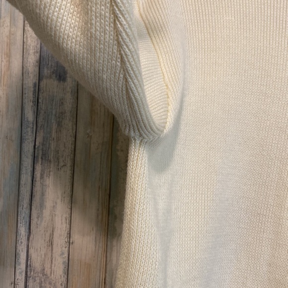 Karen Scott Cream Button Up Sweater / Cardigan | Size Large. #4 - Picture 10 of 13